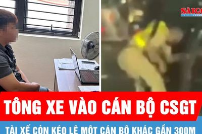 Tài xế tông xe vào cán bộ CSGT và kéo lê một cán bộ khác gần 300m
