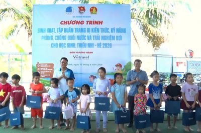 Xã Diên Khánh tập huấn phòng, chống đuối nước cho thiếu nhi