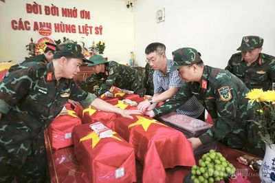 Quy tập thêm 2 hài cốt liệt sĩ và 1 mộ tập thể tại xã Thanh Thủy