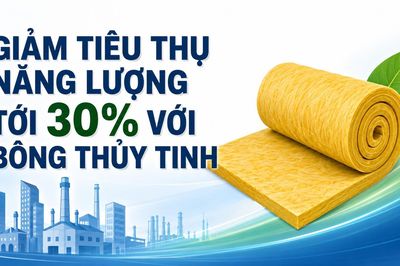 Giảm tiêu thụ năng lượng tới 30% với bông thủy tinh