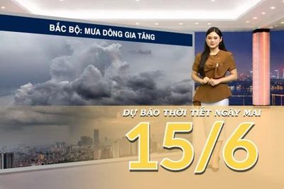 [Video] Dự báo thời tiết đêm nay và ngày mai ngày 15/6/2026: Mưa dông diện rộng tại Bắc Bộ, Trung Bộ khô nóng kéo dài