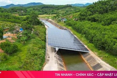 Cận cảnh dự án điện mặt trời trên kênh thủy lợi đầu tiên ở Việt Nam