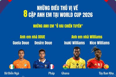 Những điều thú vị về 8 cặp anh em tại World Cup 2026