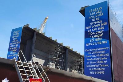 Đặt ky đóng mới tàu dầu/hóa chất 14.000 m³ tại Hải Phòng