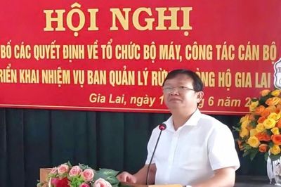 Công bố quyết định về tổ chức bộ máy và cán bộ Ban Quản lý rừng phòng hộ Gia Lai