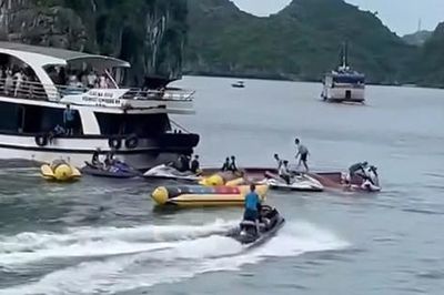 Thông tin vụ va chạm thuyền máy và tàu du lịch trên Vịnh Lan Hạ, nữ du khách tử vong