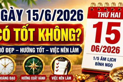 Lịch âm hôm nay 15/6/2026: Hướng tài lộc và các việc nên tránh