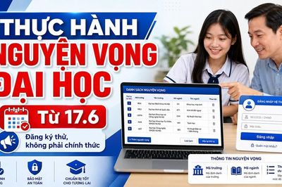 Từ 17.6, thí sinh thực hành đăng ký nguyện vọng đại học 2026