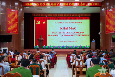 Tỉnh Gia Lai: Khai mạc diễn tập tác chiến xã Đak Đoa