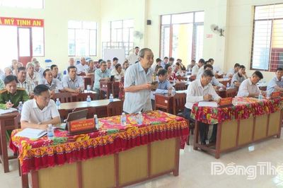 Đại biểu HĐND tỉnh Đồng Tháp tiếp xúc cử tri xã Mỹ Tịnh An