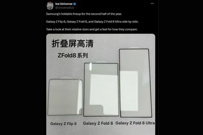 Rò rỉ kính cường lực Galaxy Z Fold8 và Z Flip8: Samsung thay đổi tỉ lệ màn hình