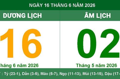 Lịch Âm Dương ngày 16/06/2026: Ngày Tân Dậu Tốc Hỷ, thuận lợi cho việc cầu tài lộc