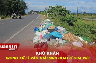 Khó khăn trong xử lý rác thải sinh hoạt ở xã Cửa Việt