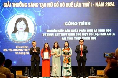 200 triệu đồng dành cho giải A Giải thưởng Cố đô về khoa học, công nghệ và đổi mới sáng tạo thành phố Huế