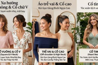 Kiểu tóc phù hợp từng dáng cổ áo nàng nên biết