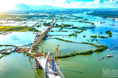 [Ảnh] Diện mạo cầu Phước An kết nối Thành phố Hồ Chí Minh với Đồng Nai đang dần hoàn thiện