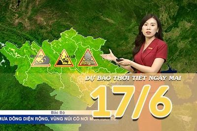 [Video] Dự báo thời tiết đêm nay và ngày mai ngày 17/6/2026: Bắc Bộ tiếp tục mưa lớn diện rộng, Trung Bộ có nơi nắng nóng gay gắt