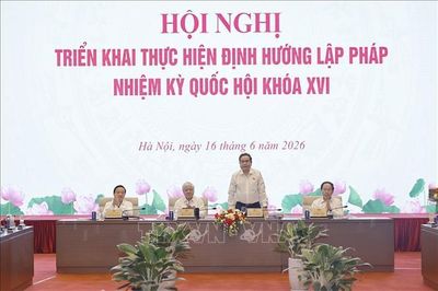 Chủ tịch Quốc hội Trần Thanh Mẫn chủ trì Hội nghị triển khai Định hướng lập pháp nhiệm kỳ khóa XVI