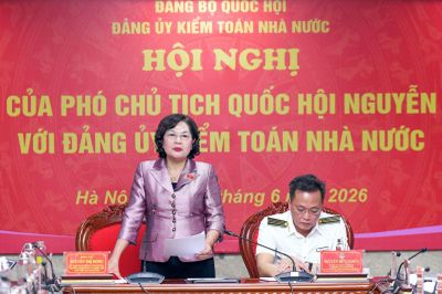 Phó Chủ tịch Quốc hội Nguyễn Thị Hồng làm việc với Đảng ủy Kiểm toán Nhà nước