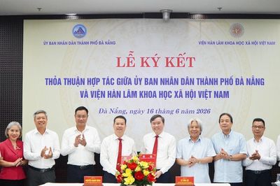 Đà Nẵng và Viện Hàn lâm Khoa học xã hội Việt Nam ký kết Biên bản thỏa thuận hợp tác giai đoạn 2026 - 2030