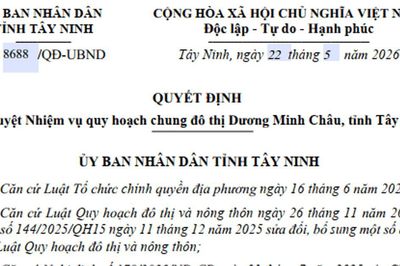 Quy hoạch đô thị Dương Minh Châu Tây Ninh: Quy mô 17.700 ha ven hồ Dầu Tiếng