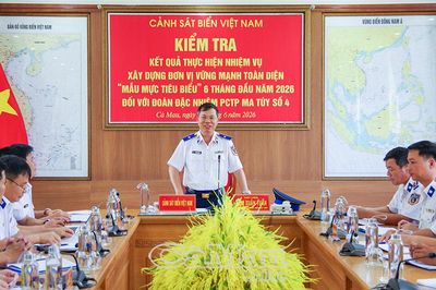 Bộ Tư lệnh Cảnh sát biển Việt Nam kiểm tra công tác xây dựng đơn vị tại Đoàn Đặc nhiệm PCTP ma túy số 4