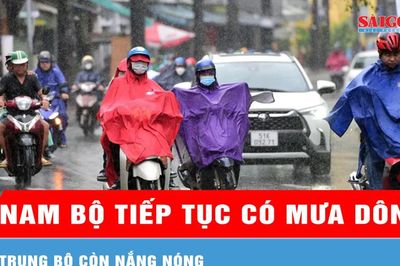 Nam bộ tiếp tục có mưa dông, Trung bộ còn nắng nóng