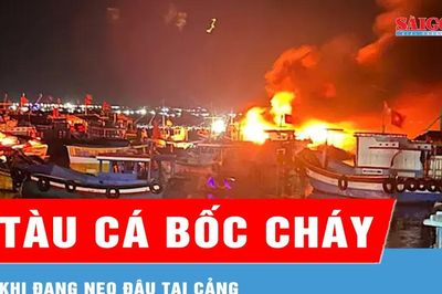Khánh Hòa: Dập tắt đám cháy trên tàu cá đang neo đậu tại cảng