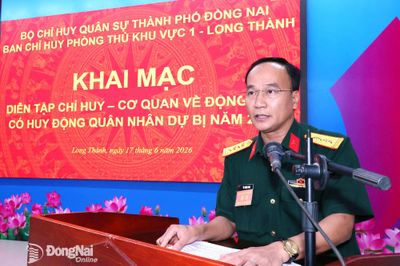 Diễn tập chỉ huy - cơ quan về động viên có thực hành huy động quân nhân dự bị năm 2026