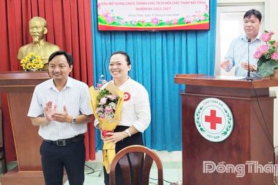 Đồng chí Đặng Thị Thu Uyên được bầu giữ chức Chủ tịch Hội Chữ thập đỏ tỉnh Đồng Tháp nhiệm kỳ 2022 - 2027