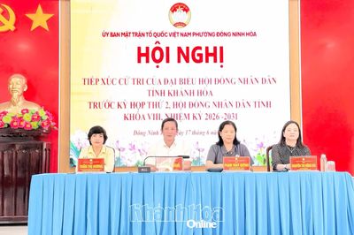 Đại biểu HĐND tỉnh tiếp xúc cử tri phường Đông Ninh Hòa