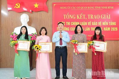 Đảng ủy các cơ quan Đảng tỉnh tổng kết, trao giải Cuộc thi chính luận về bảo vệ nền tảng tư tưởng của Đảng lần thứ Sáu