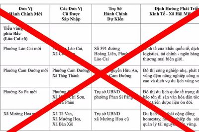 Lào Cai bác tin tiếp tục sáp nhập còn 34 xã, phường