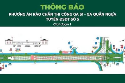 Tổ chức giao thông trên đường Văn Cao để phục vụ thi công nhà ga S1