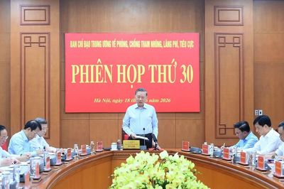 Phiên họp thứ 30 của Ban Chỉ đạo Trung ương về phòng, chống tham nhũng, lãng phí, tiêu cực