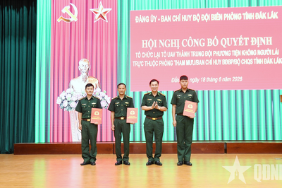 Đắk Lắk công bố quyết định thành lập Trung đội phương tiện không người lái