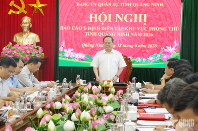 Báo cáo ý định diễn tập khu vực phòng thủ tỉnh Quảng Ninh năm 2026