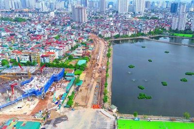 Cận cảnh đoạn Vành đai 2,5 ở Khương Đình sắp thông xe