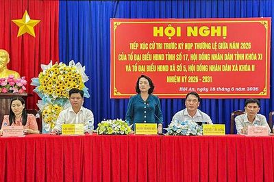 Đại biểu HĐND hai cấp tiếp xúc cử tri xã Hội An