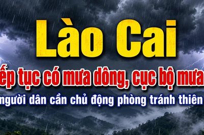 Lào Cai tiếp tục có mưa dông, cục bộ mưa to, người dân cần chủ động phòng tránh thiên tai