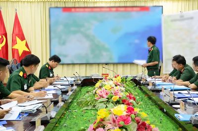 Diễn tập chỉ huy, cơ quan 1 bên 2 cấp trên bản đồ