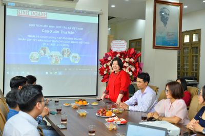 Chủ tịch Liên minh HTX Việt Nam chúc mừng Tạp chí Kinh Doanh nhân Ngày Báo chí Cách mạng Việt Nam