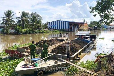 Cà Mau kiên quyết xử lý khai thác khoáng sản trái phép