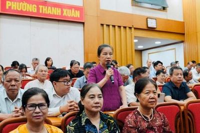 Đại biểu HĐND thành phố Hà Nội - Đơn vị bầu cử số 7 tiếp xúc cử tri trước kỳ họp