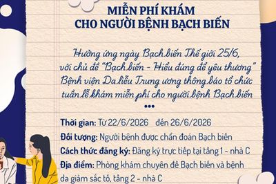 Bệnh bạch biến: Cơ hội khám miễn phí, tư vấn và tiếp cận phương pháp điều trị mới