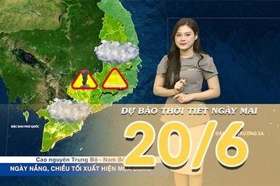[Video] Dự báo thời tiết đêm nay và ngày mai ngày 20/6/2026: Mưa dông về đêm tại nhiều khu vực, Bắc Bộ và Trung Bộ có nắng nóng gay gắt