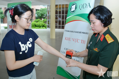 Gần 95% thí sinh dự thi ngày đầu thi đánh giá năng lực của Bộ Quốc phòng