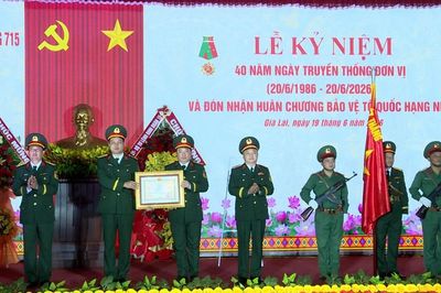 Đoàn Kinh tế - Quốc phòng 715 đón nhận Huân chương Bảo vệ Tổ quốc hạng Nhất