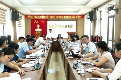 Đoàn giám sát Tỉnh ủy làm việc tại xã Hạnh Phúc