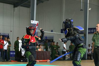 Hội thao Quân sự, võ thuật và thể thao Công an nhân dân khu vực III:Kịch tính ở nội dung thi đấu đối kháng gậy ngắn và súng trường bắn tỉa 120m